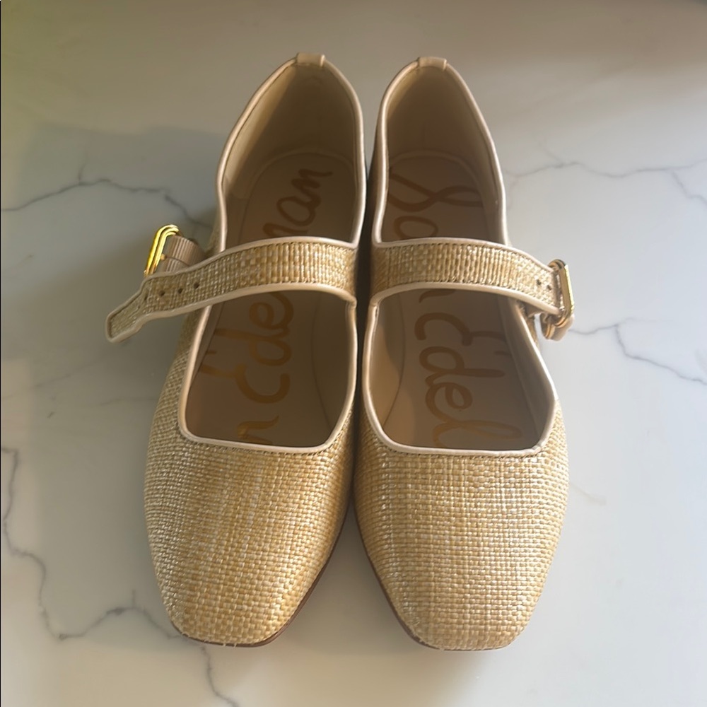 Sam Edelman Tan Mary Jane Flats
